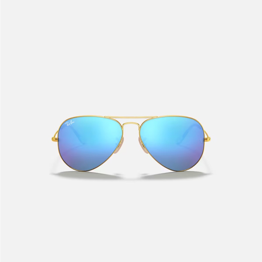 Rayban aviator sunglasses flash lenses